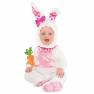 Little Rabbit Easter Bunny Halloween Costume White Wabbit Infant 0-6 Months New